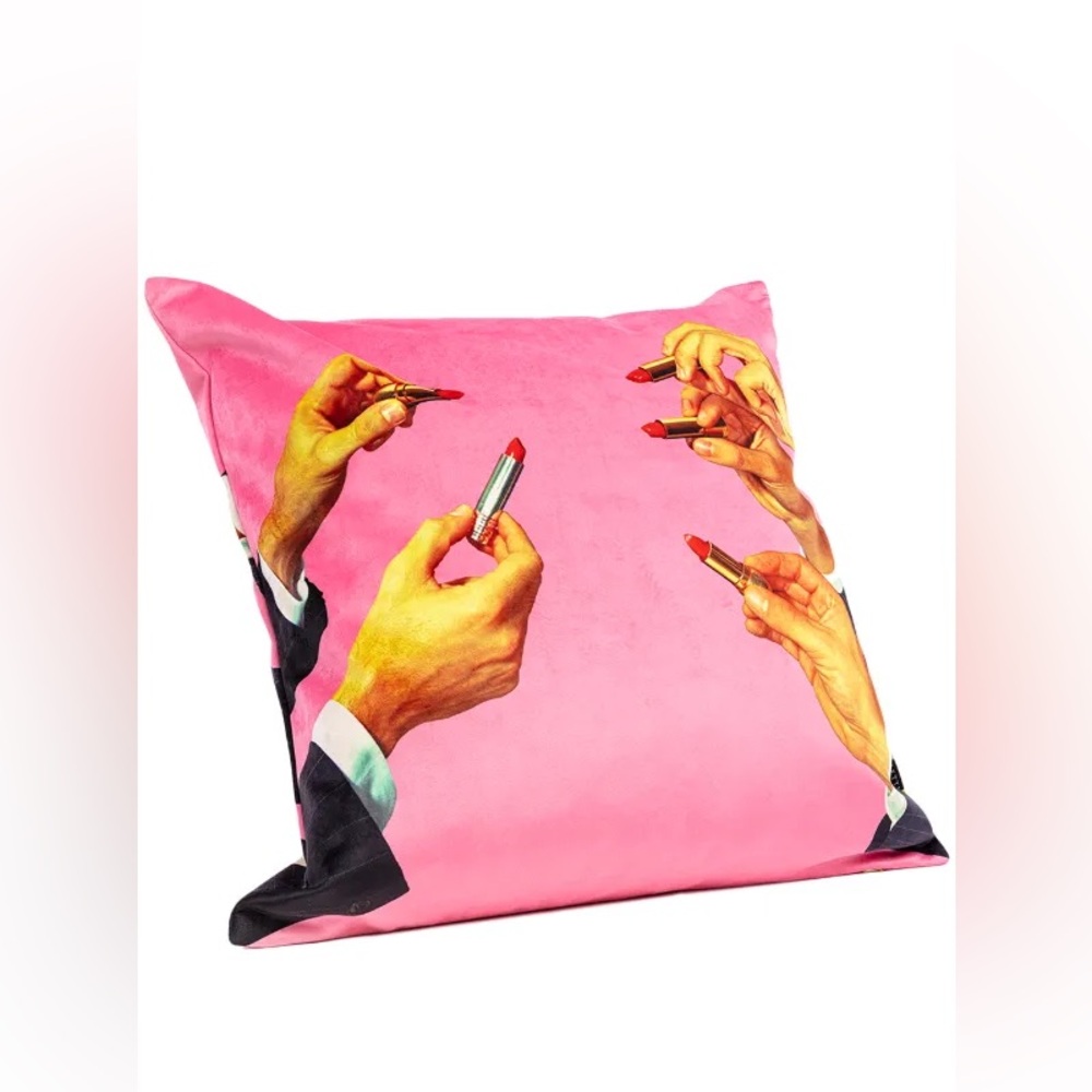Seletti Lipstick accent/decorative pillow case